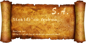 Steklács Andrea névjegykártya
